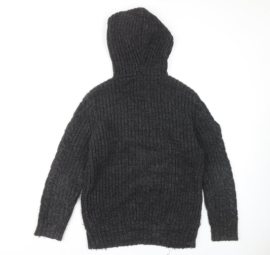 Superdry Men's Black Cable-Knit Pullover Medium