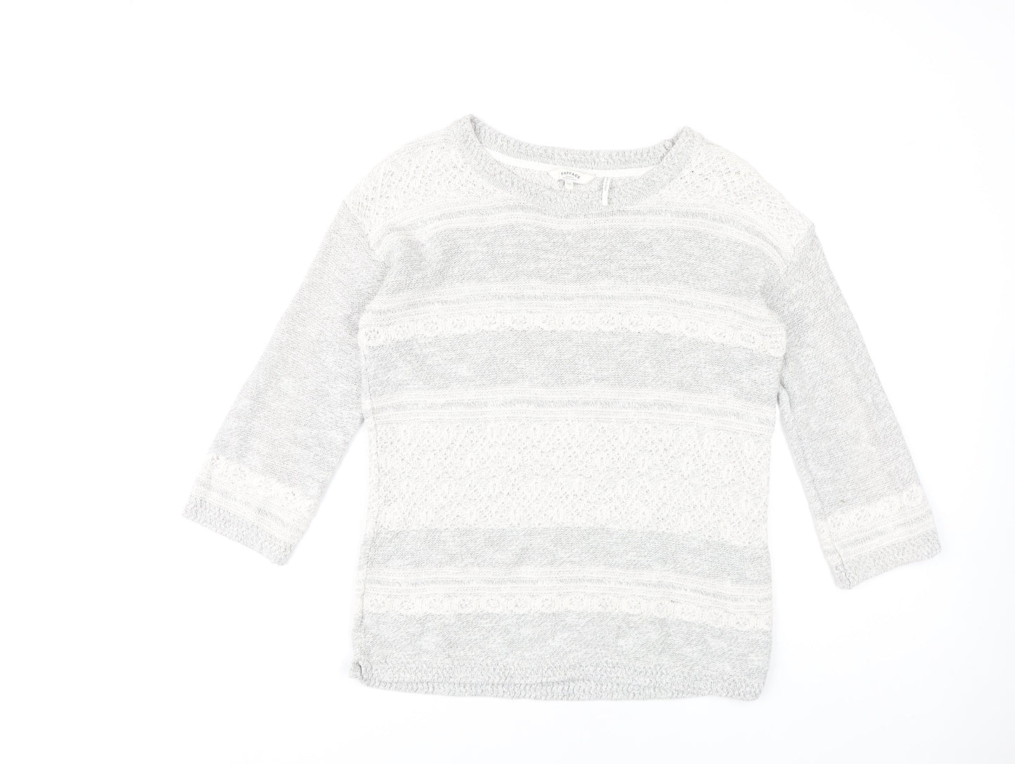 Fat Face Women Grey Pullover Jumper Size 10