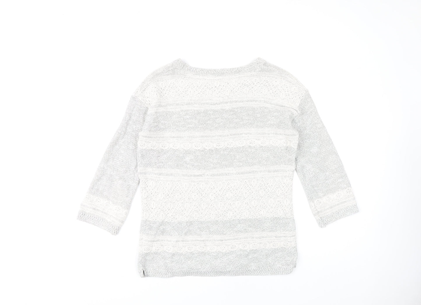 Fat Face Women Grey Pullover Jumper Size 10