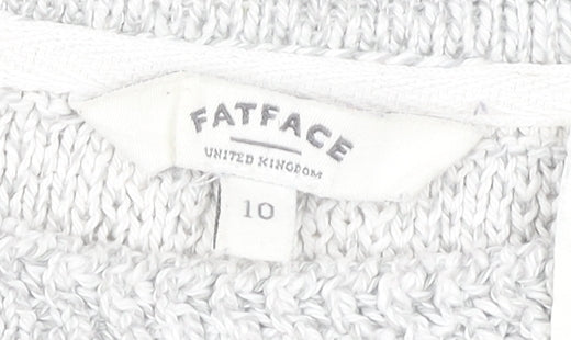Fat Face Women Grey Pullover Jumper Size 10