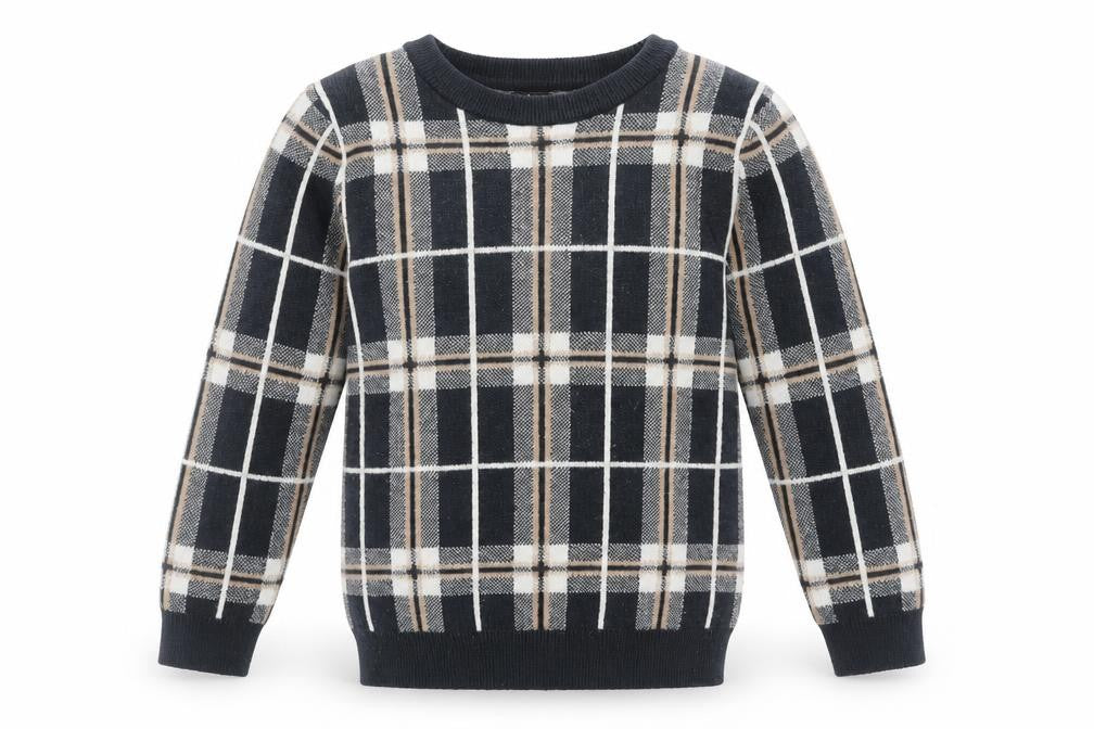 NEXT Boys Multicoloured Plaid Pullover Jumper, Size 5 Years