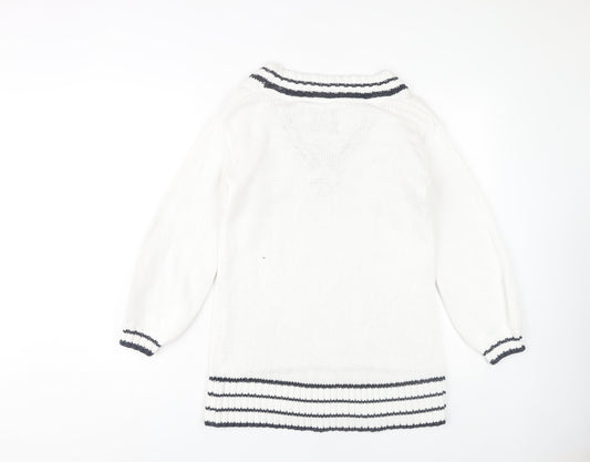 Jack Wills Women's White Pullover Jumper Size 6