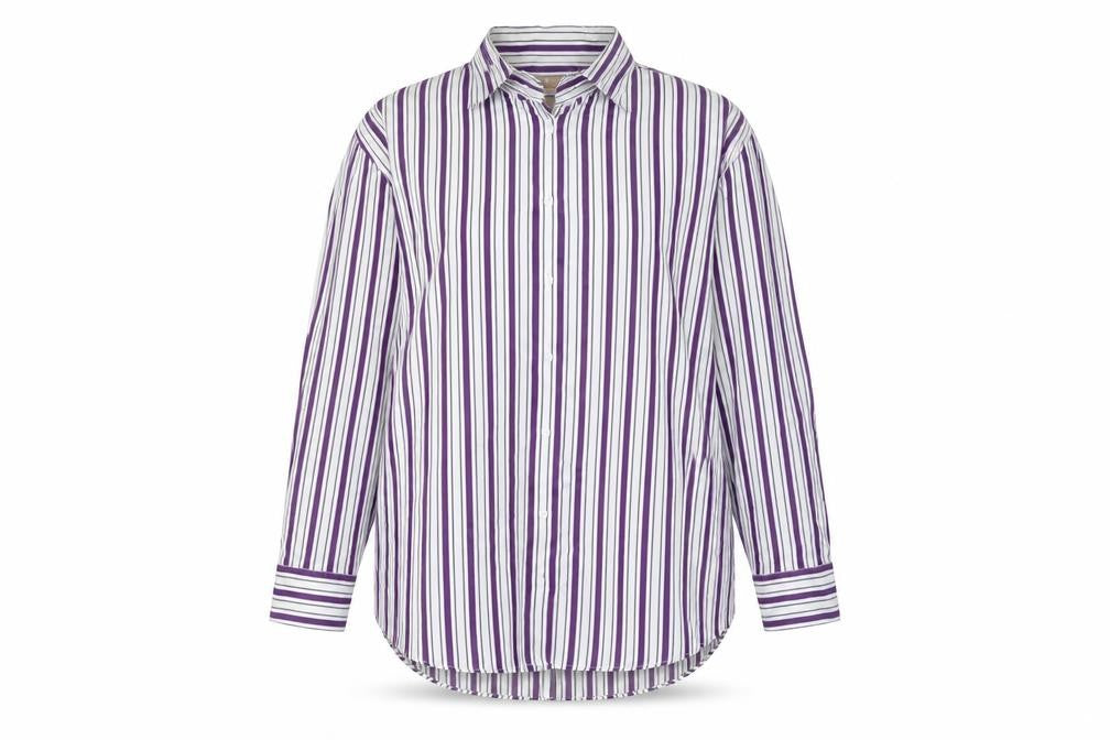 Marks and Spencer Men's Multicoloured Striped Shirt XL
