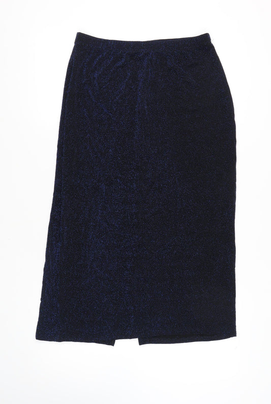 Canda Women's Blue Straight Pencil Skirt, Size 16