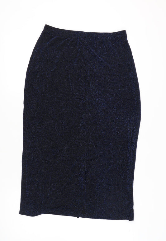 Canda Women's Blue Straight Pencil Skirt, Size 16