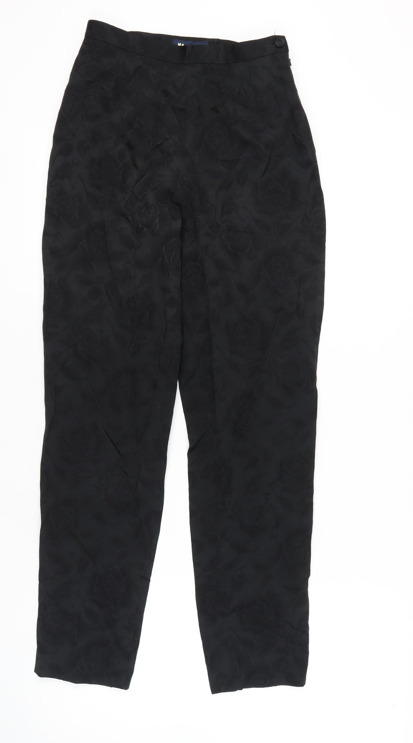 Monsoon Women's Black Floral Trousers Size 10