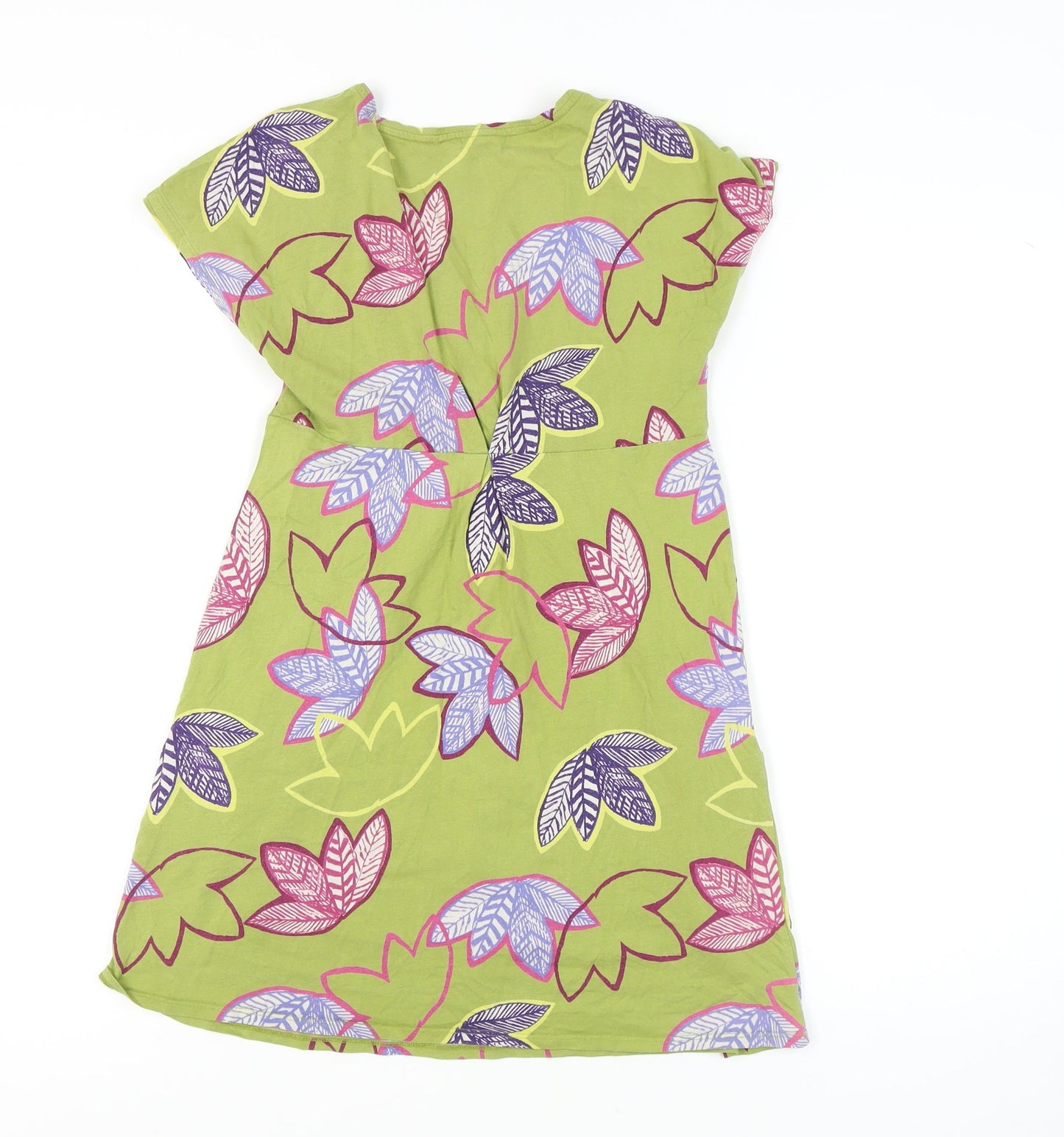White Stuff Women's Green Floral Tunic V-Neck Size 6