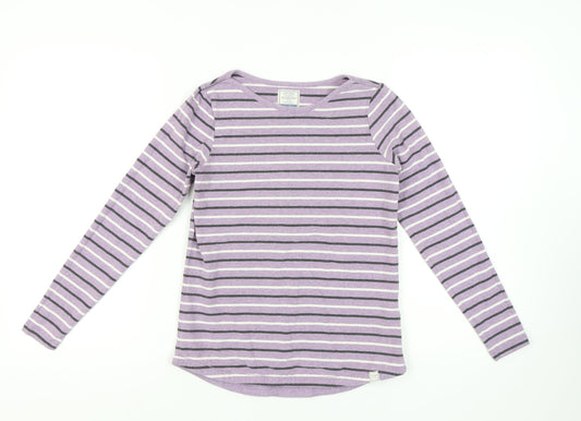 Fat Face Women's Purple Striped Long Sleeve T-Shirt