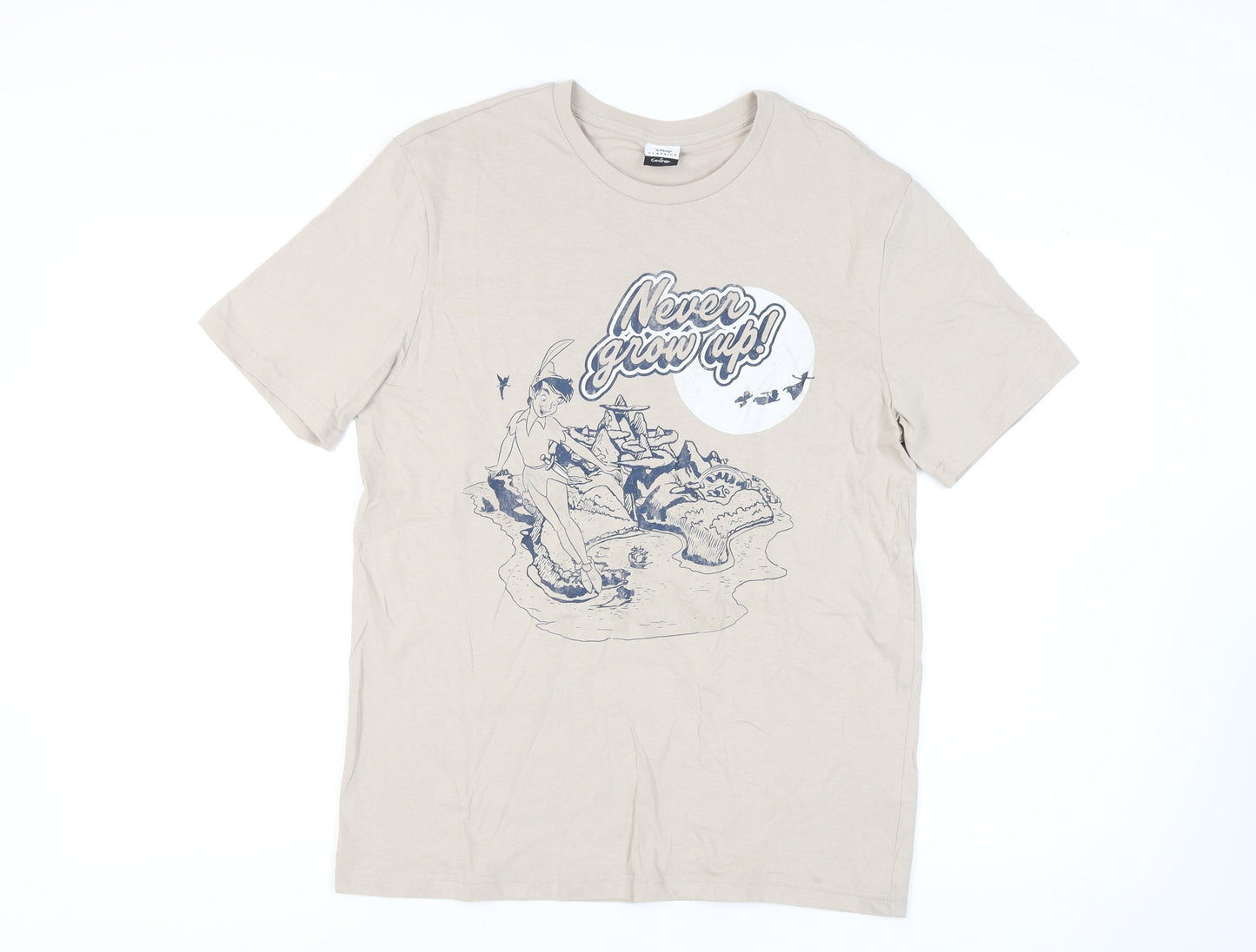 Disney Classics Beige Men's M T-Shirt Short Sleeve Peter Pan