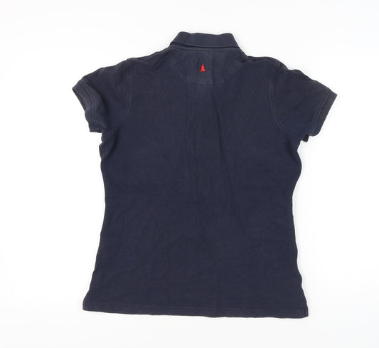Musto Women's Blue Polo Shirt - Size 14, Cotton