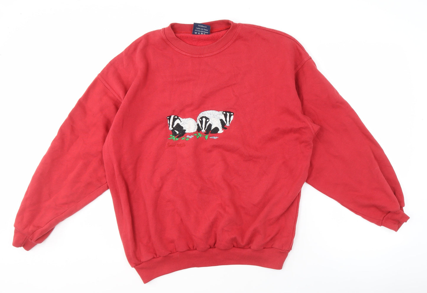 Peter Willis Red Men's Pullover Sweatshirt, L, Animal Theme