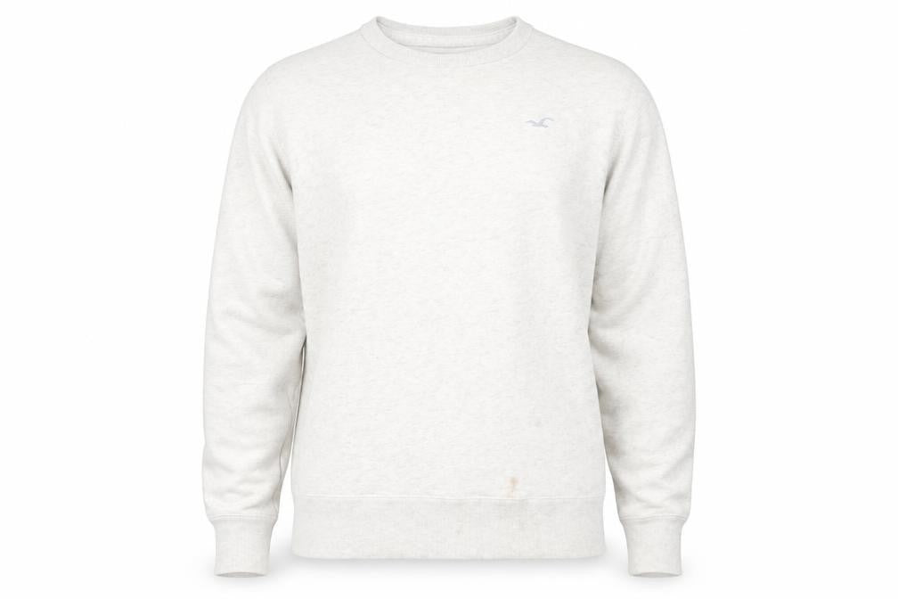 Mens UK M Regular Hollister White Pullover Sweatshirt