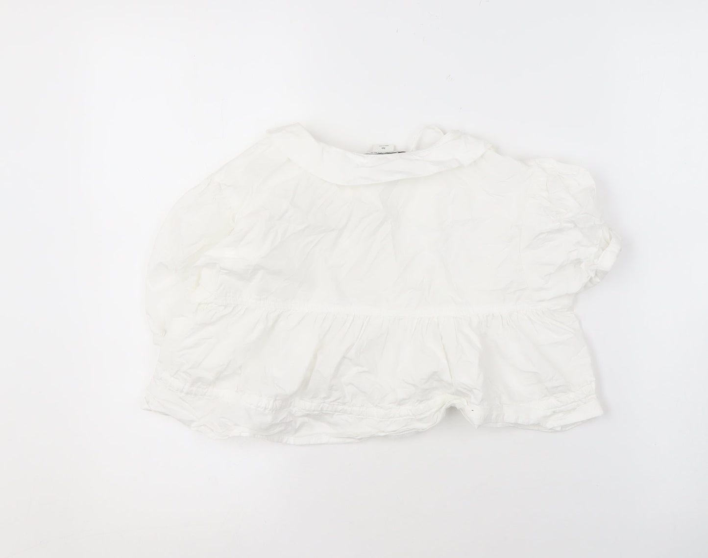 Monki Women's White Collared Blouse Size 10