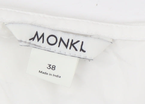 Monki Women's White Collared Blouse Size 10