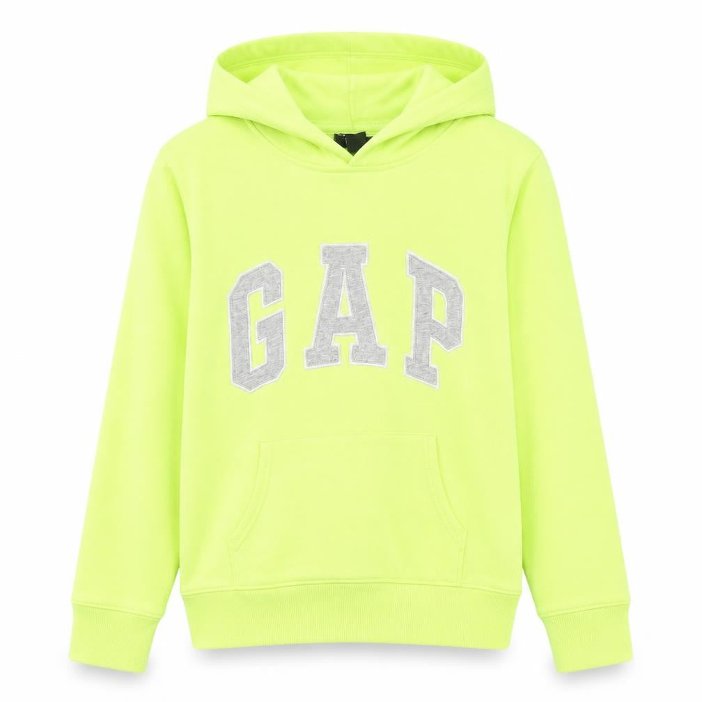 Gap Girls Green Pullover Hoodie - 12 Years, Logo, Long Sleeve