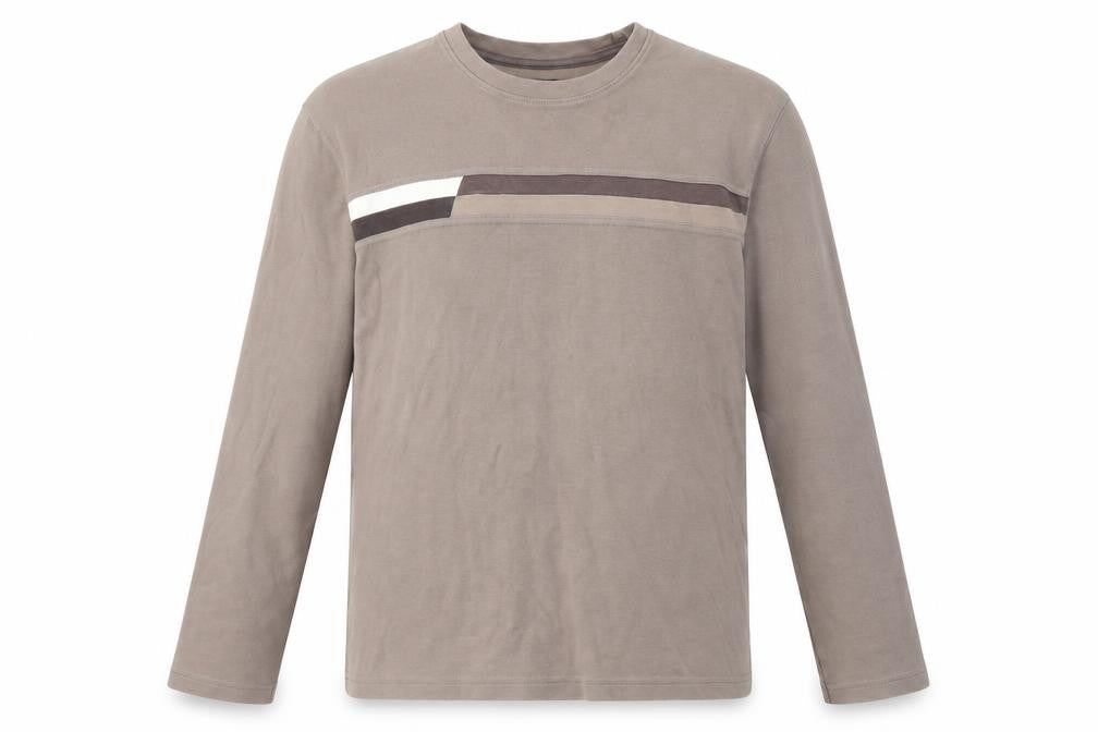Next Men's Brown Long Sleeve Cotton Shirt, L