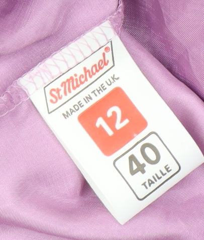 St Michael Women's Purple Blouse Size 12