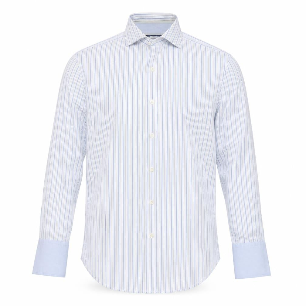 Jaeger Men's Blue Striped Button-Up Shirt