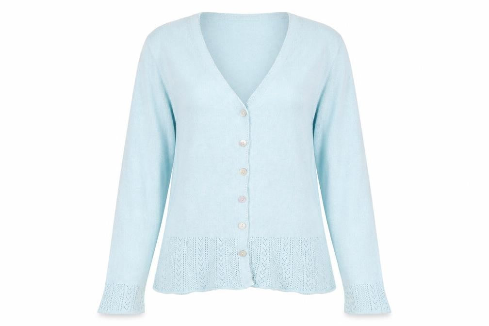 Etam Women's Blue Cardigan V-Neck Size 14