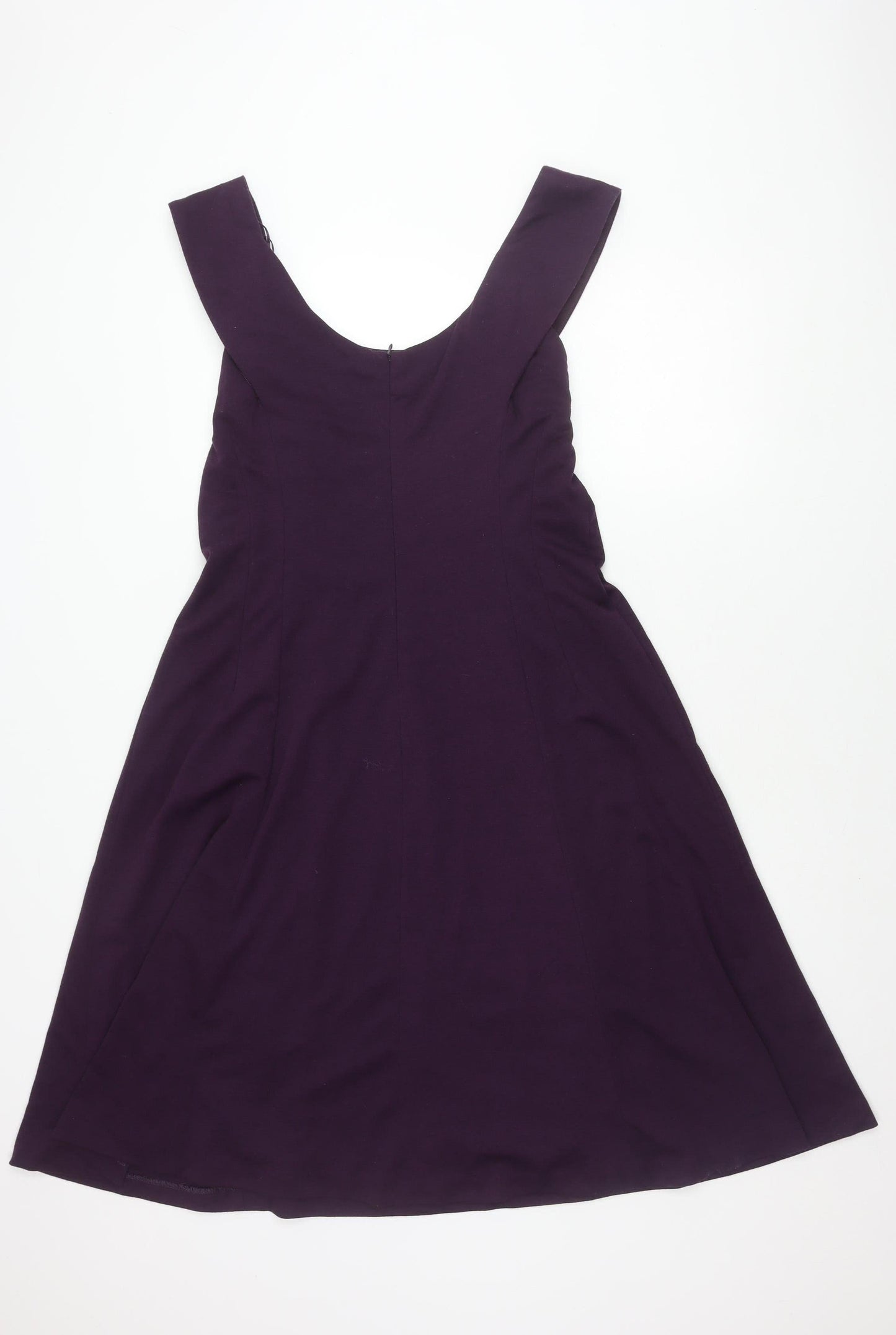 Sandra Darren Women's Purple Sleeveless Dress Size 14