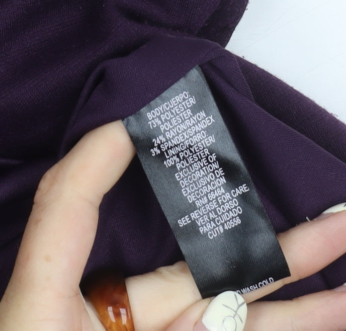 Sandra Darren Women's Purple Sleeveless Dress Size 14