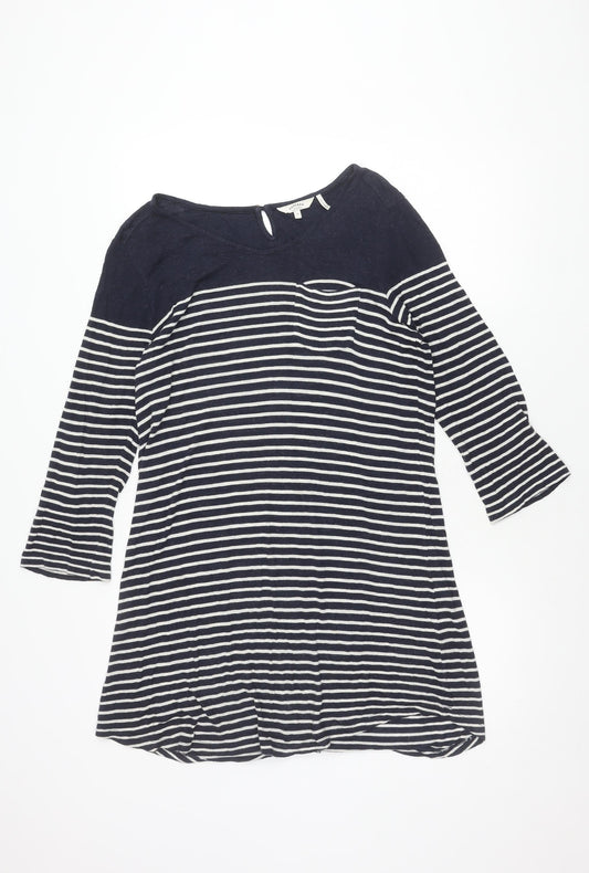 Fat Face Women's Blue Striped Top Size 12