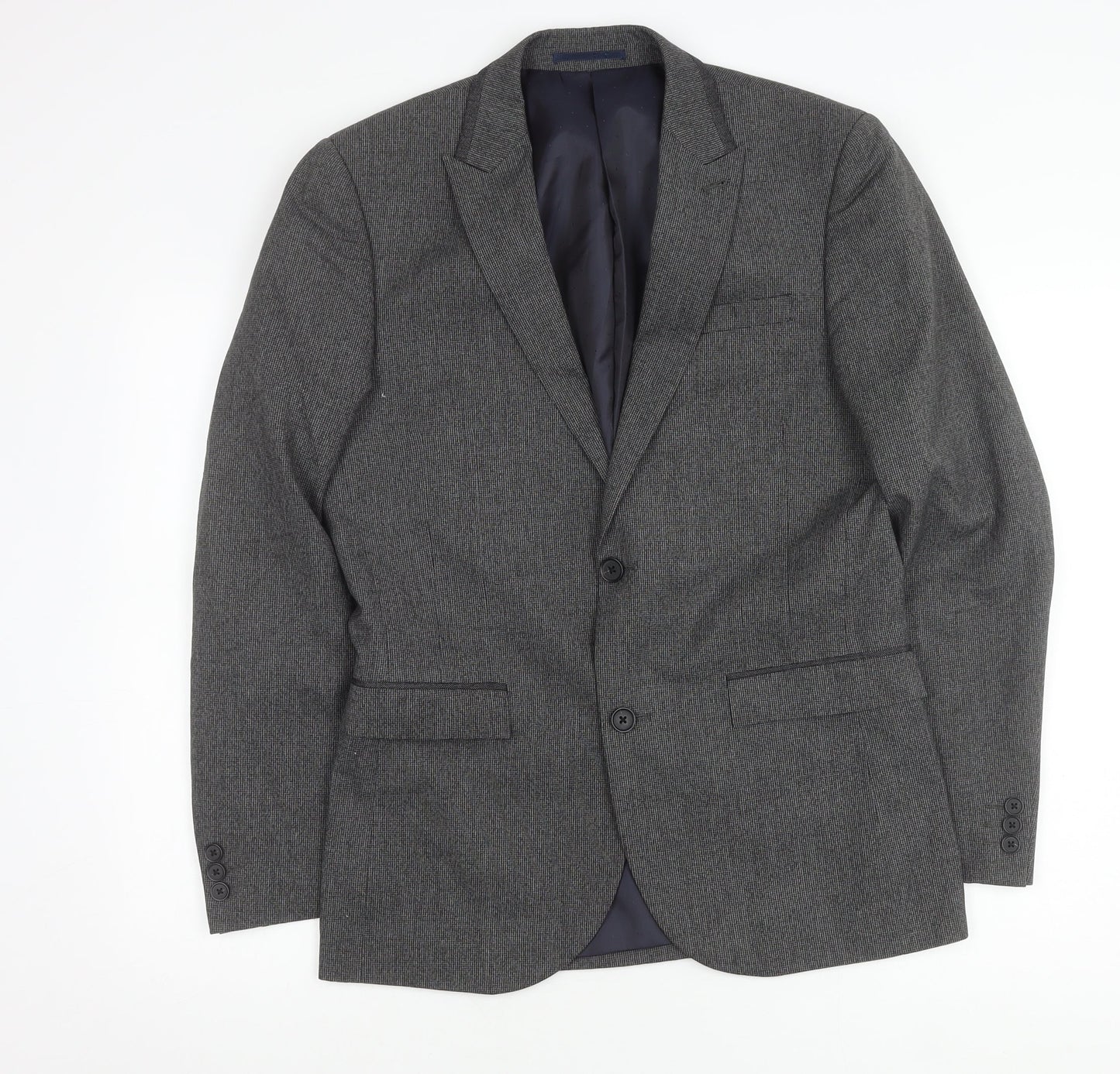 Next Men's Grey Blazer Jacket Size 38R Formal Wear