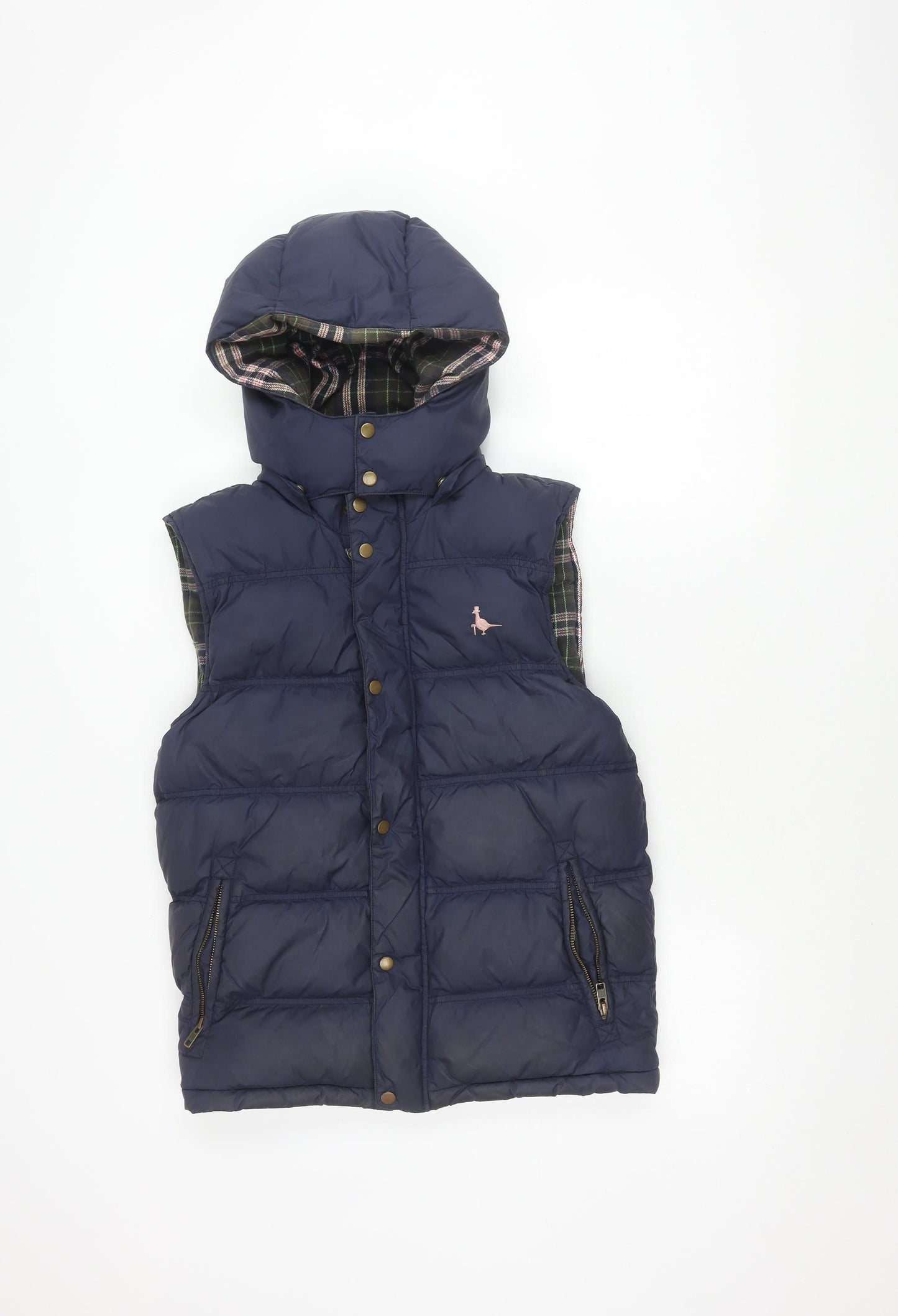 Jack Wills Men's Blue XS Puffer Jacket with Hood