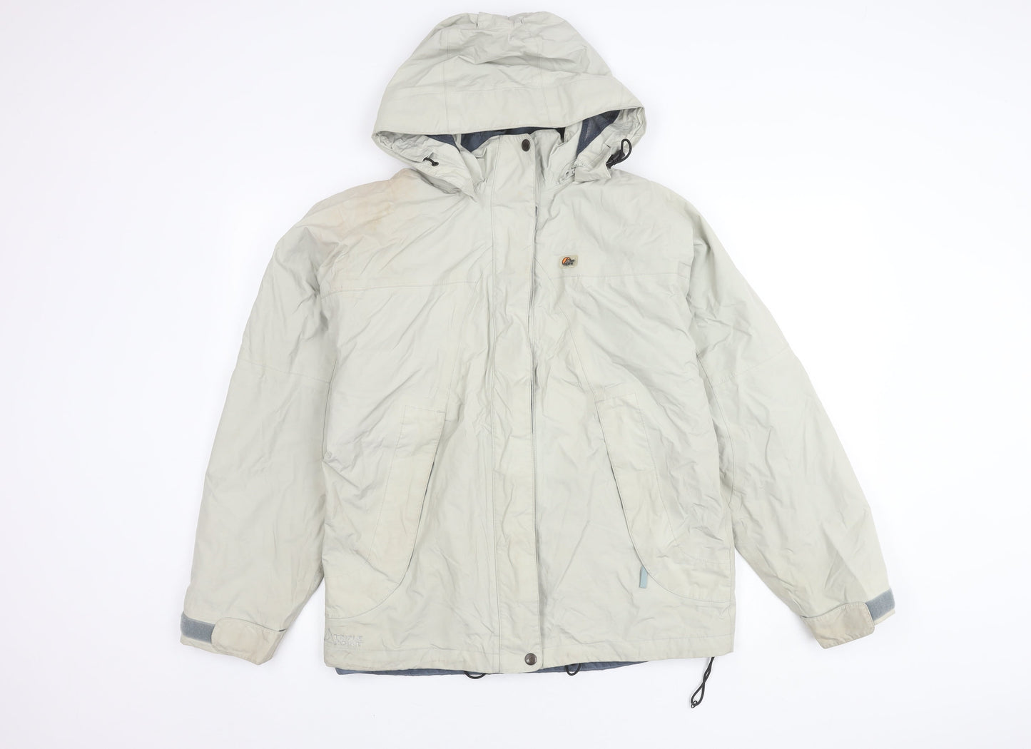 Lowe Alpine Women's Ivory Hooded Nylon Jacket Size M