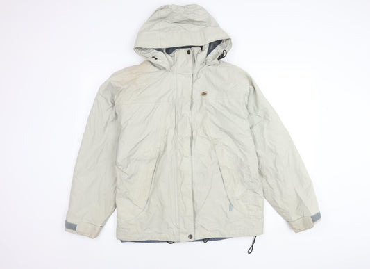 Lowe Alpine Women's Ivory Hooded Nylon Jacket Size M