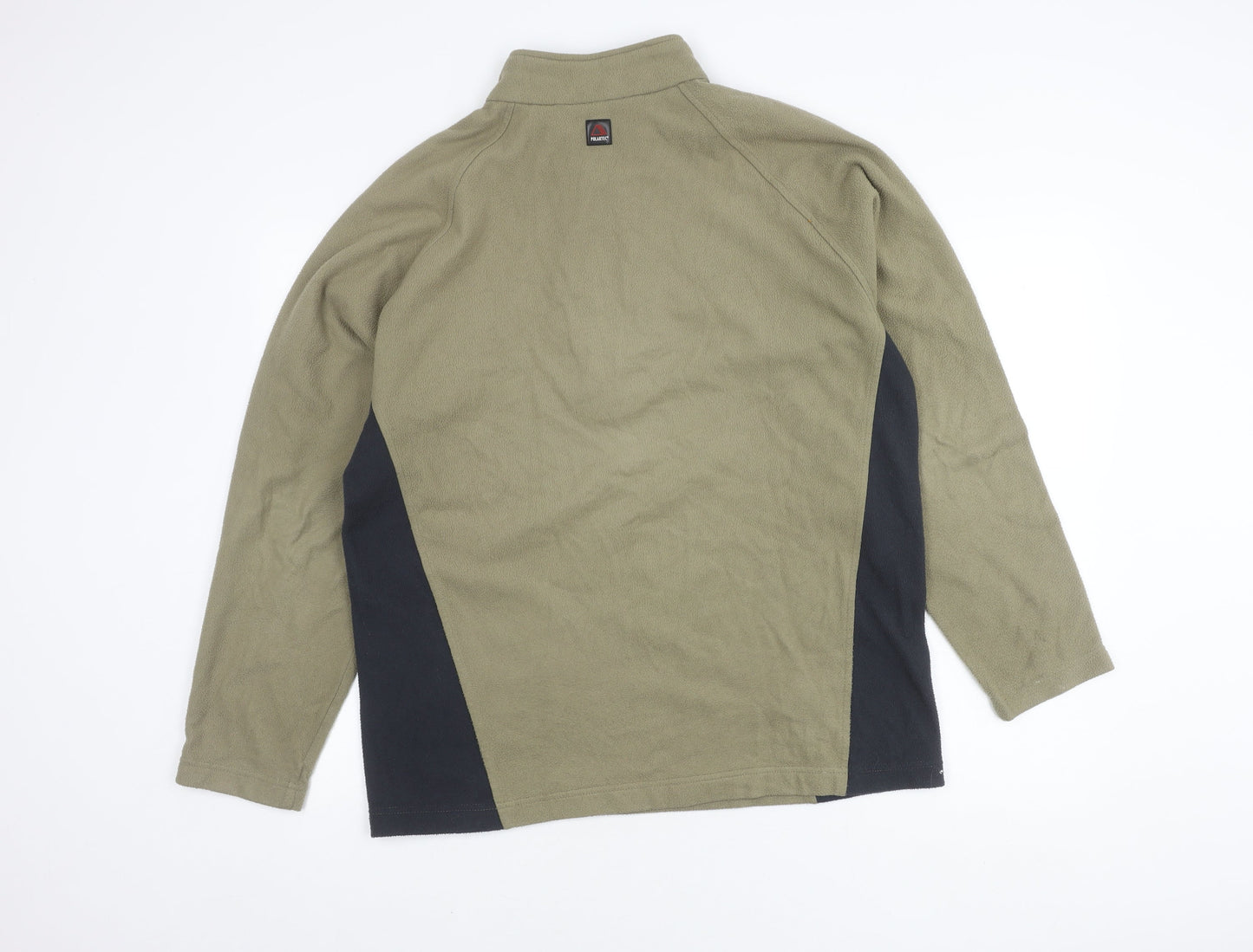 Marks and Spencer Men's Green Fleece 1/4 Zip Sweatshirt L