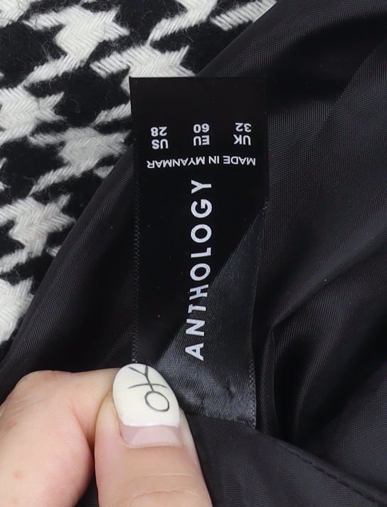 Anthology Women's Black Check Jacket UK 14