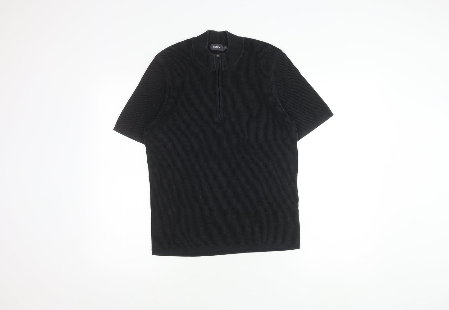 Mexx Unisex Black High Neck Classic T-Shirt XL