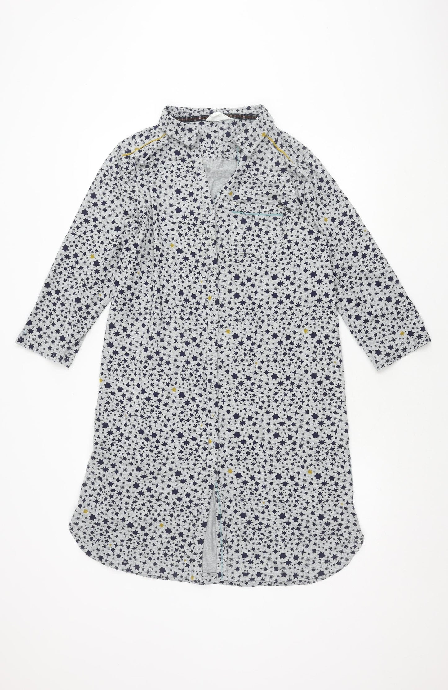 White Stuff Women's Grey Star Shirt Dress M