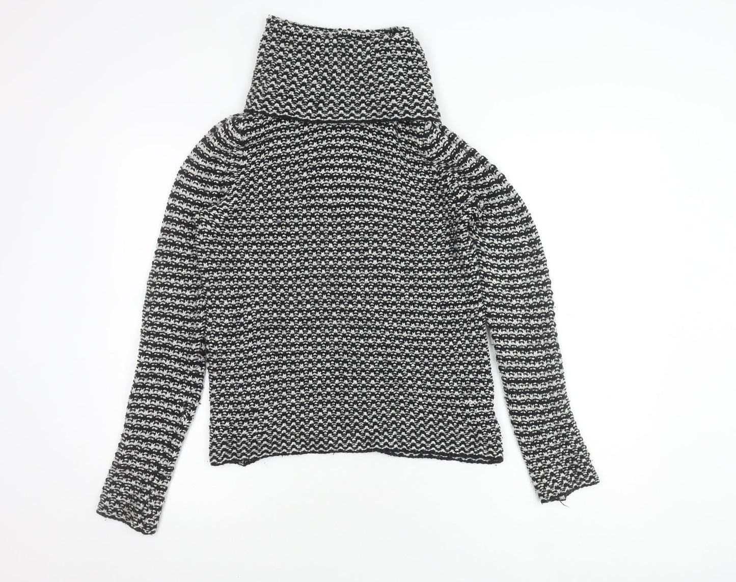 Zara Women Multicoloured Roll Neck Pullover, Size L