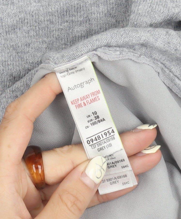 Marks and Spencer Women's Grey Pullover Jumper Size 10