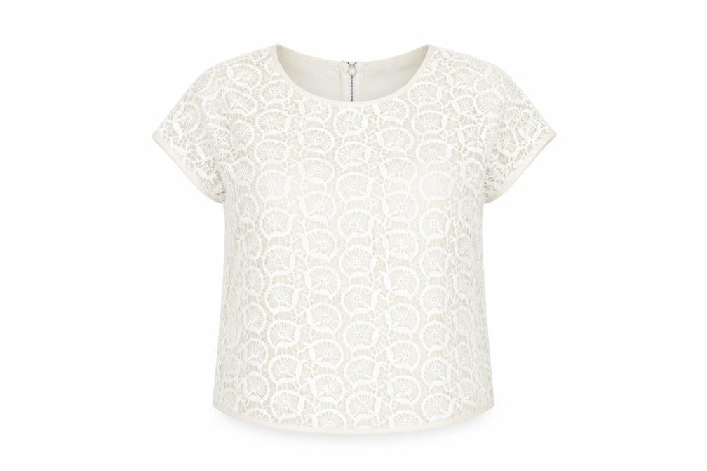 Zara Basic Women’s Ivory Crochet Blouse, Size S, Summer Elegance