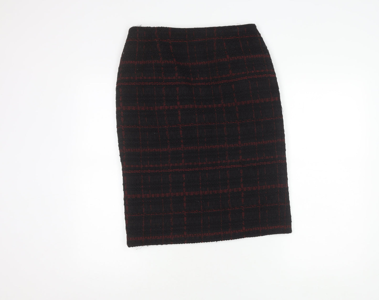 Hobbs Women Black Check Pencil Skirt, Size 10, Autumn/Winter