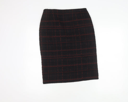 Hobbs Women Black Check Pencil Skirt, Size 10, Autumn/Winter