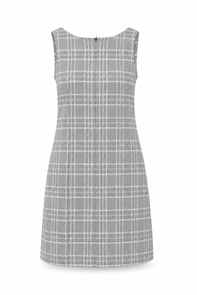 Great Plains Women's Grey Plaid Sheath Dress Size 8