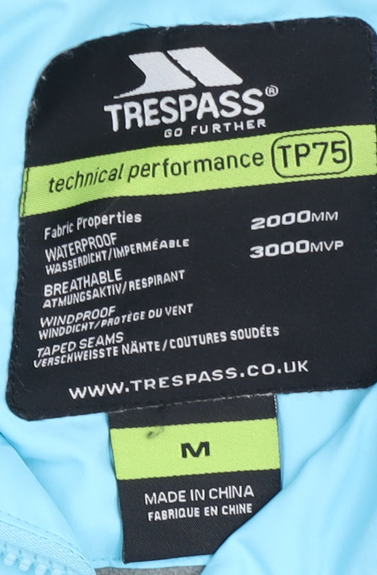 Trespass Women's Blue Waterproof Parka Jacket M