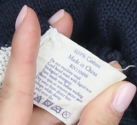 Jack Wills Women's Blue Polka Dot Pullover Jumper, Uk 10
