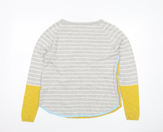 White Stuff Women's Multicoloured Heart Pullover Jumper Size 12