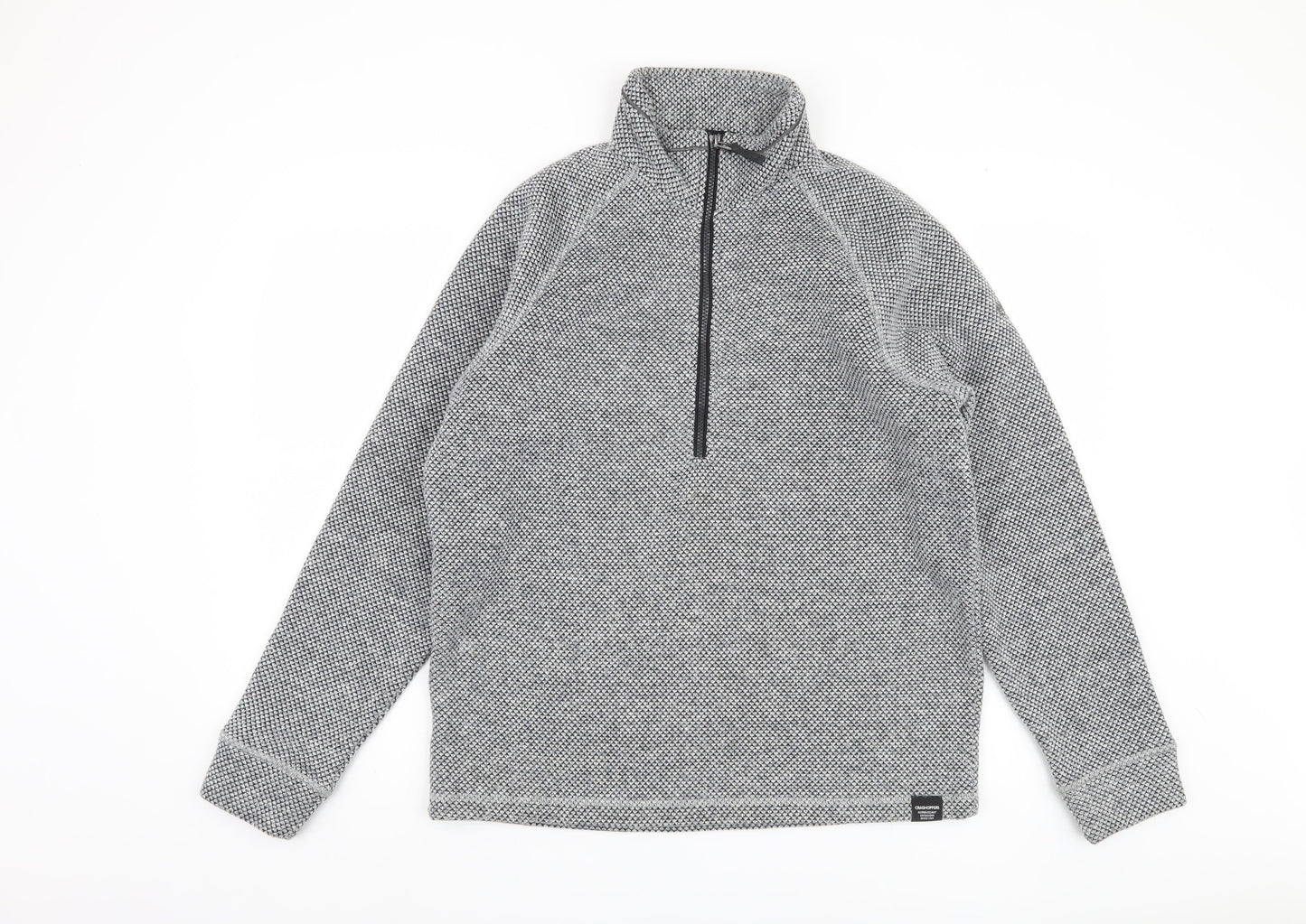 Craghoppers Men’s Grey Geometric 1/4 Zip Sweatshirt M