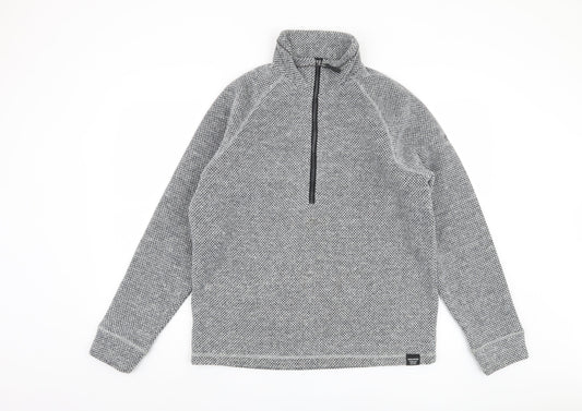 Craghoppers Men’s Grey Geometric 1/4 Zip Sweatshirt M
