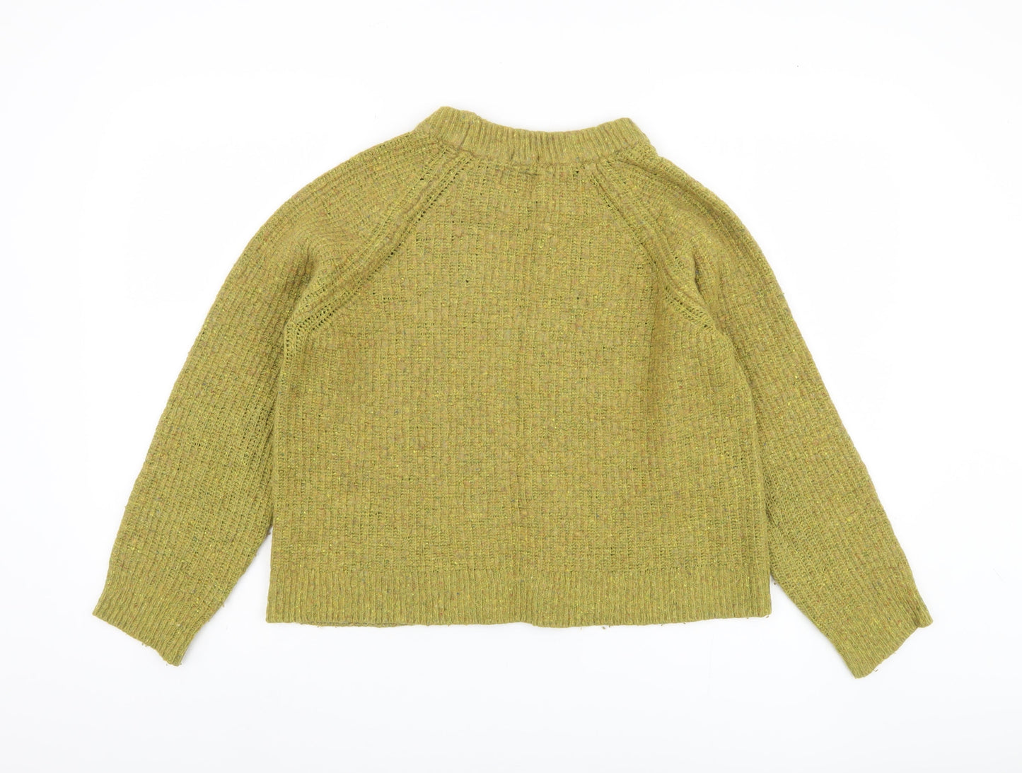 Superdry Women's Green Chunky-Knit Pullover Jumper, Size 10