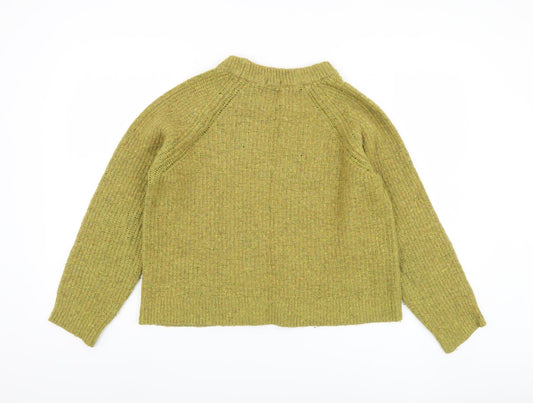 Superdry Women's Green Chunky-Knit Pullover Jumper, Size 10