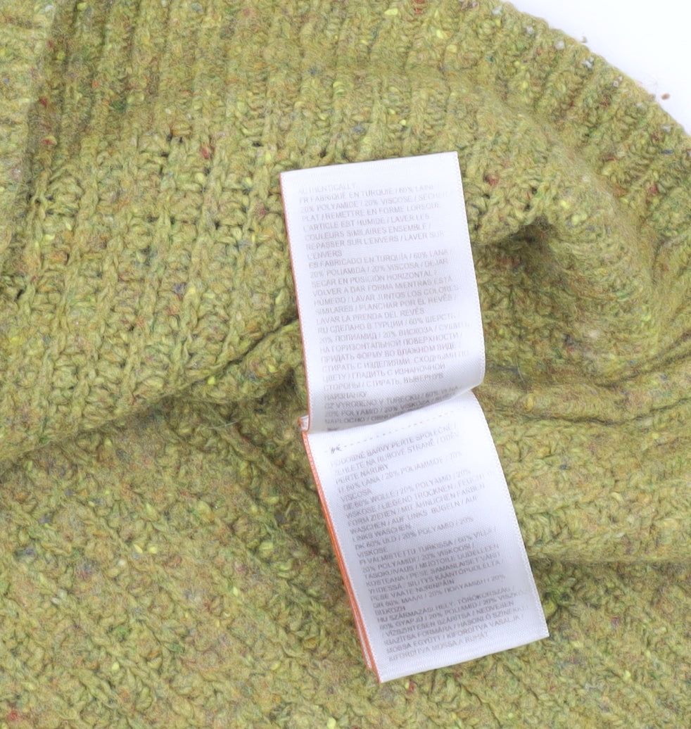 Superdry Women's Green Chunky-Knit Pullover Jumper, Size 10