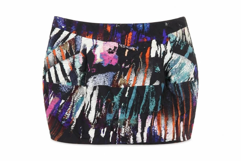 Front view of Spotlight by Warehouse Women's Multicoloured Pencil Skirt, size 12