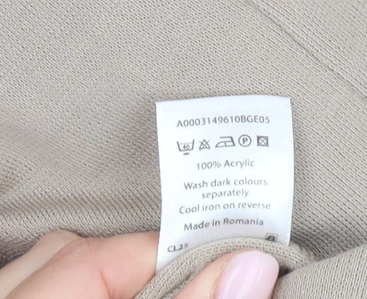 Bonmarché Women Beige Knit Skirt Size 12 Button Accents